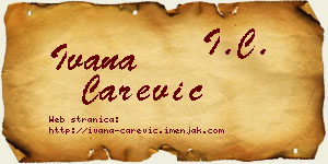 Ivana Carević vizit kartica